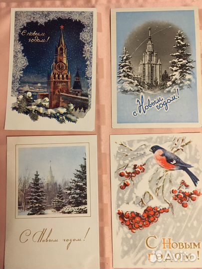 Новогодние антикварные открытки
