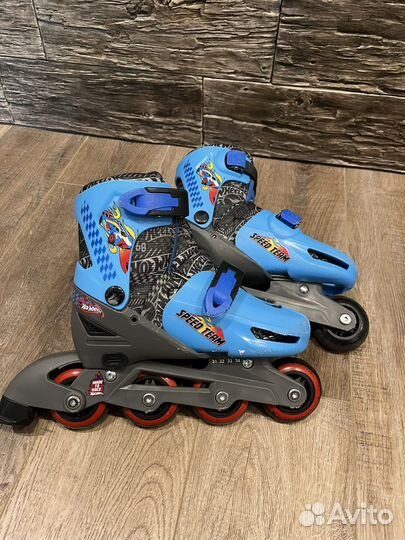 Ролики и коньки раздвижные 31-34р с защитой