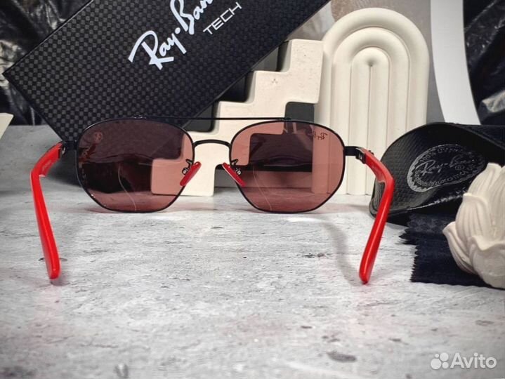 Очки Ray Ban Ferrari красные