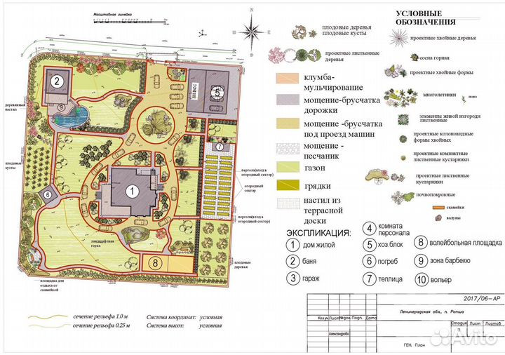 Ландшафтный проект 10 соток дачного участка \ Прое