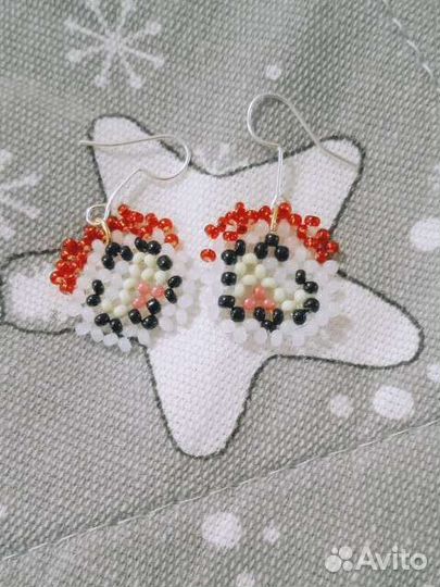 Сережки из бисера