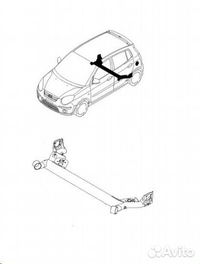 Задняя балка kia Picanto