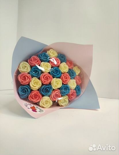 Букет - 29 Роз из Белого Шоколада