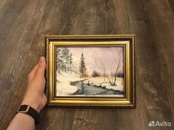 Картины акварель в рамах