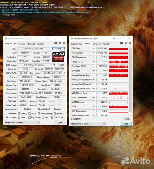 RX570 4GB ROG Strix / С гарантией