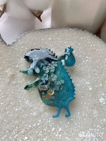 Брошь ручной работы ежик слон сова из смолы