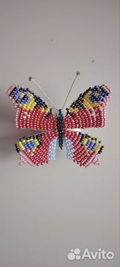 Бисерная бабочка на магните