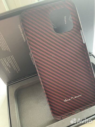 Чехол на iPhone 12 pro max carbon Annet Mancini