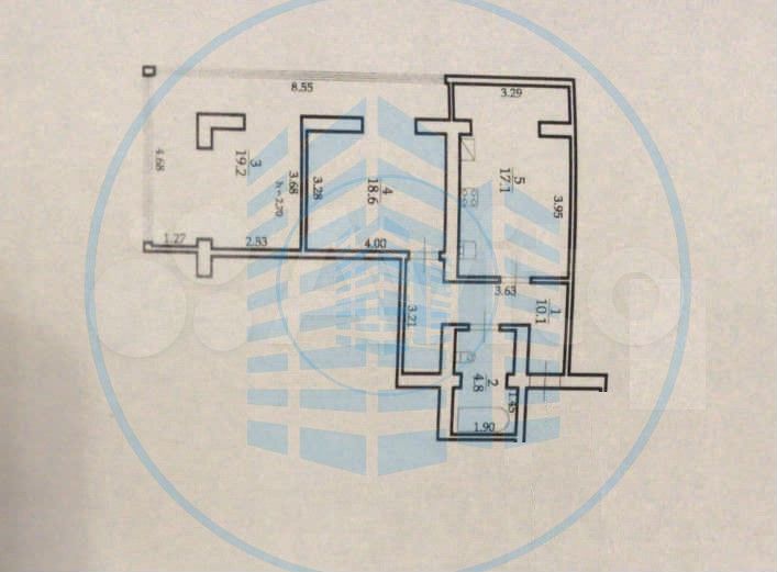 2-к. квартира, 69,8 м², 2/8 эт.
