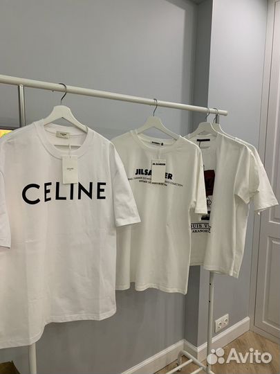 Белая футболка Celine