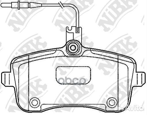 Колодки тормозные peugeot 407 04 передние с да