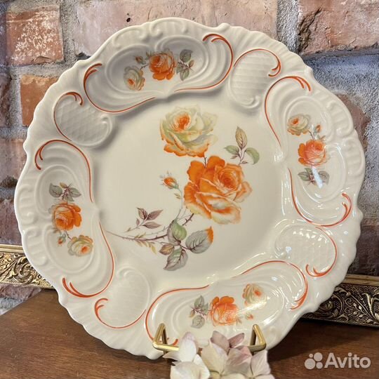 Антикварное фарфоровое блюдо. Германия