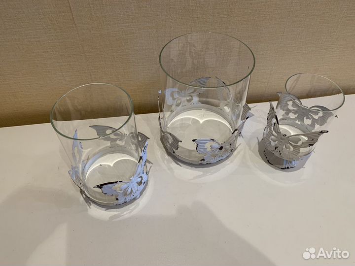 Кашпо стеклянное