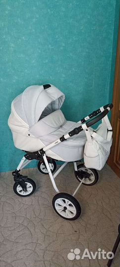 Коляска 2 в 1 indigo эко кожа