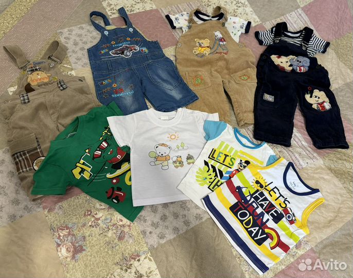 Вещи пакетом на мальчика 74 80 86