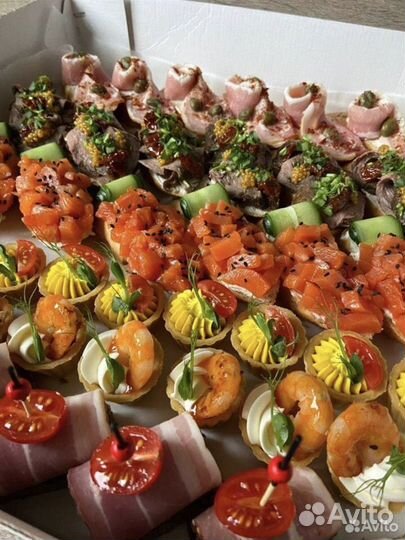 Фуршет, кейтеринг, гастробоксы, закуски фуршет