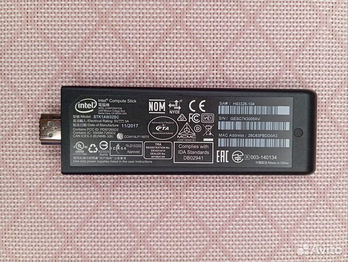 Микрокомпьютер Intel Stick STK1AW32SC