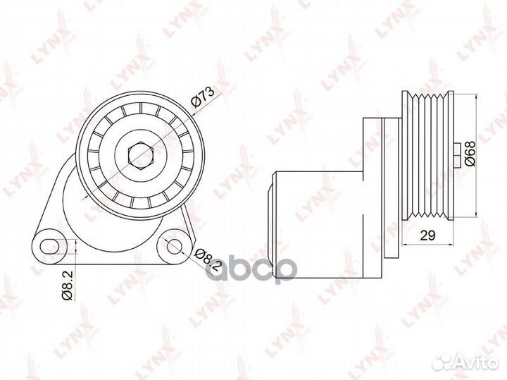 Натяжитель с роликом приводного ремня PT-3013 L