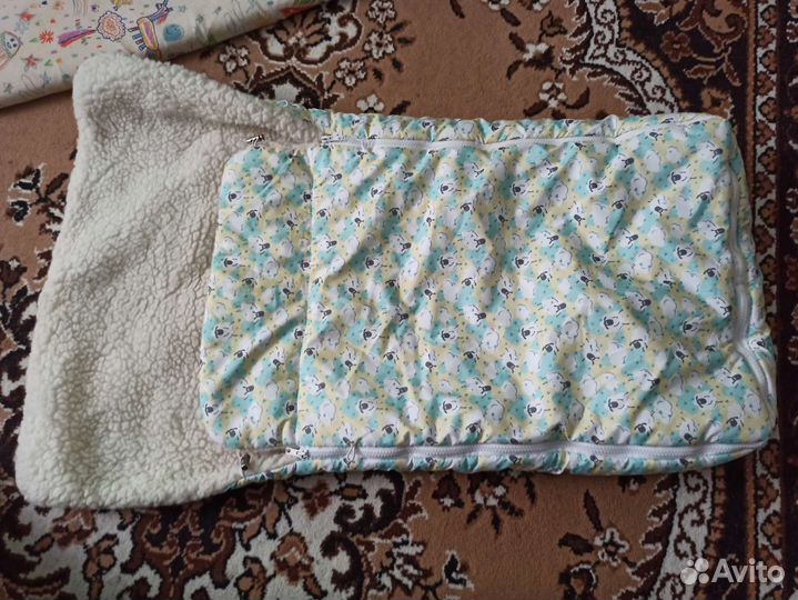 Конверт зимний с овчиной + муфта