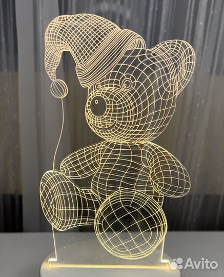 3Д светильник лампа