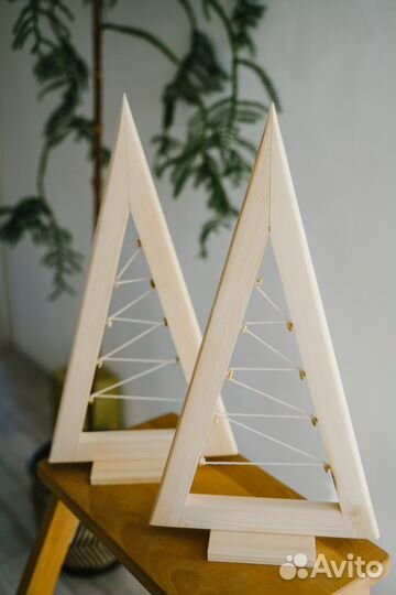 Деревянная ёлка на Новый год