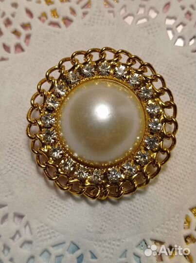 Броши, серьги, зажим для платка винтаж