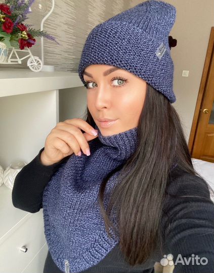 Комплект шапка и снуд