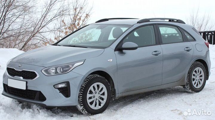 Рейлинги продольные на крышу Kia ceed 2018- черный