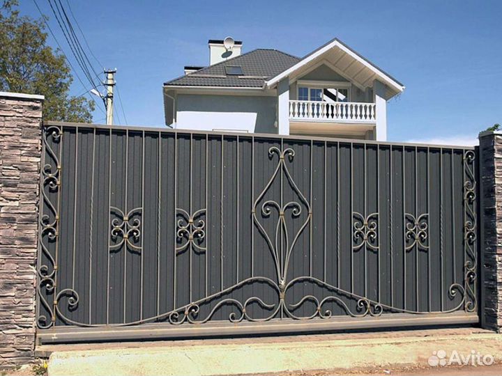 Ворота в загородный дом 