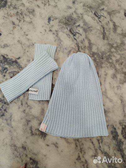 Шапка- тыковка + митенки