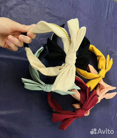 Ободок для волос с бантом