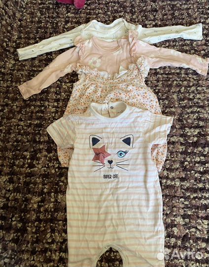 Боди и песочники 62-68