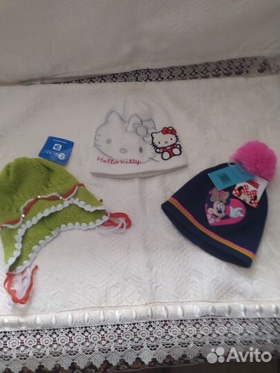 Детские шапочки для девочек весна-осень 52 Размер