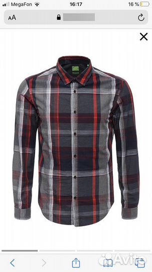 Рубашка Boss green новая 44-46(s)