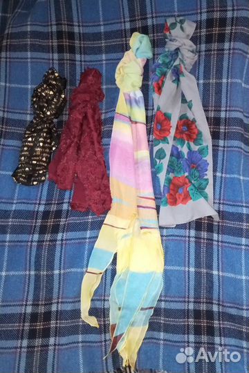 Шарфы платки палантины(пакетом) платок шарф набор