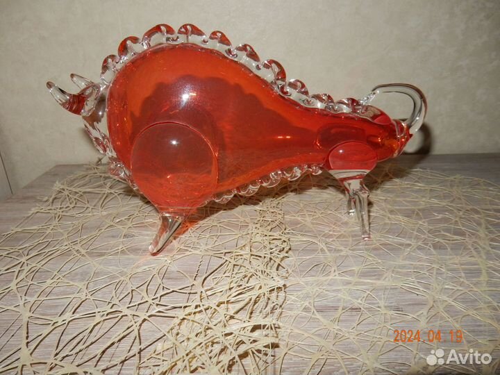 Статуэтка фигурка Зубр стекло Неман