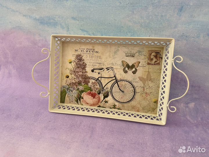 Поднос винтажный металлический