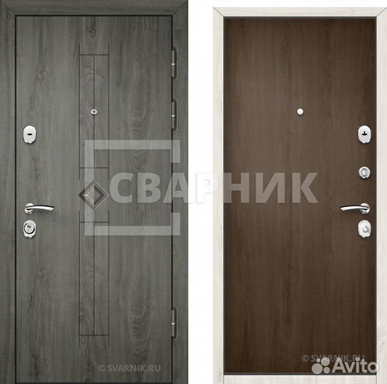 Трехстворчатая входная дверь на заказ. Установка