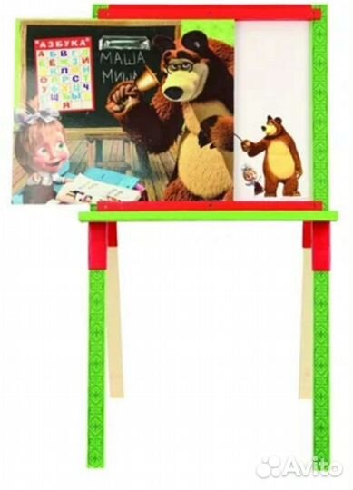 Мольберт детский двухсторонний Маша и Медведь