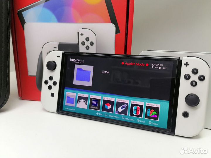 Nintendo Switch Oled 192gb Прошита+999игр/Белая