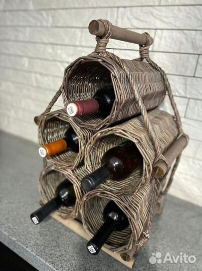 Подставка для винных бутылок ручная работа