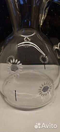 Кувшин. 2 литра стекло, роспись СССР