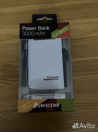 Power bank Uniscend белый 3000 мAч