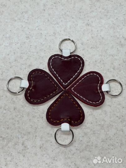 Кожаный брелок для ключей