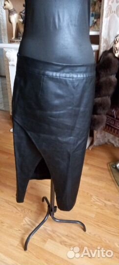 Юбки кожа чёрная, коричневая, бежевая