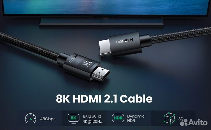Display port 1,4 кабель 8K. Ugreen