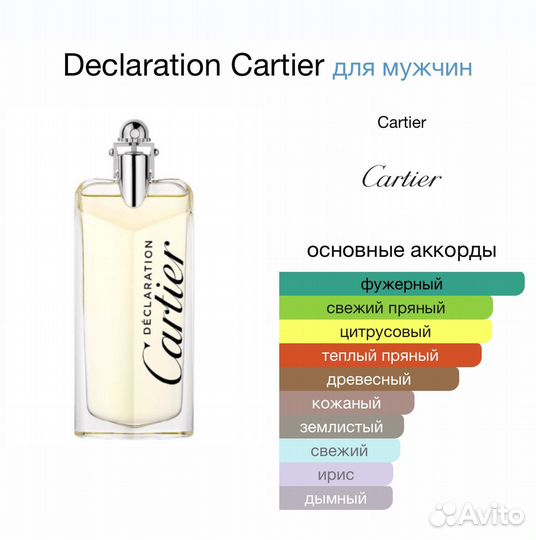 Духи Cartier Declaration