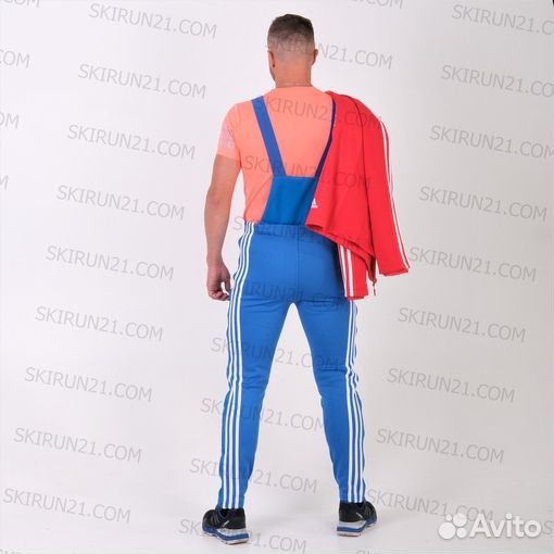Разминочный костюм красно-синий