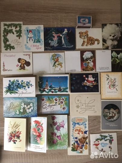 Мини открытки чистые СССР