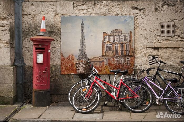 Интерьерная акварель Осень в Париже 30*40 см